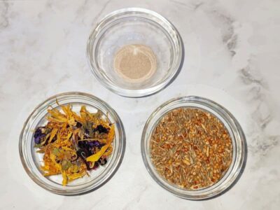 Zutaten für Blütenring Zutaten für Blütenring